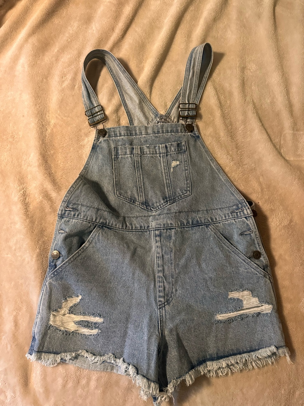 Show Me Your MuMu light blue denim pinafore